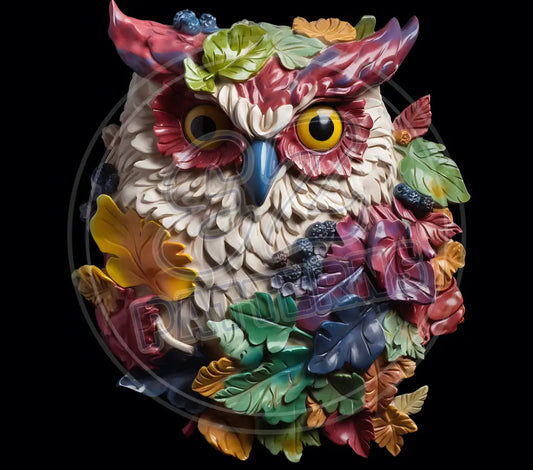 3D Owls 034 Printed Pattern Vinyl