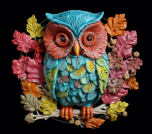 3D Owls 036 Printed Pattern Vinyl