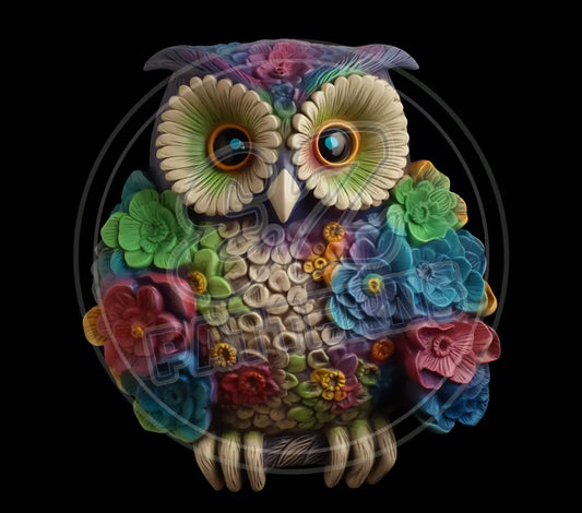 3D Owls 037 Printed Pattern Vinyl