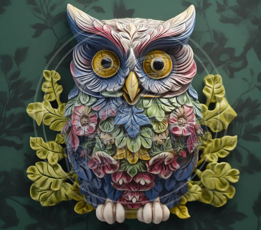 3D Owls 038 Printed Pattern Vinyl