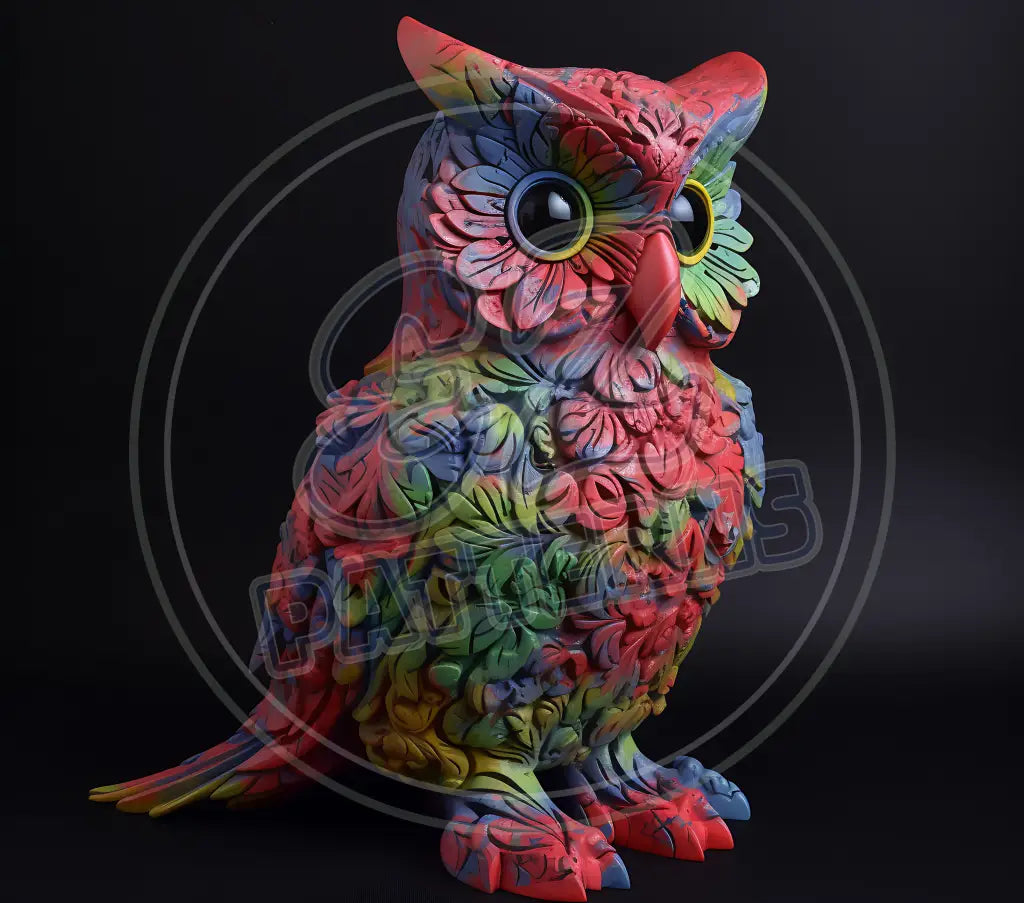 3D Owls 039 Printed Pattern Vinyl