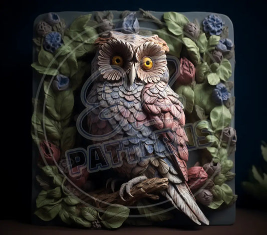 3D Owls 040 Printed Pattern Vinyl
