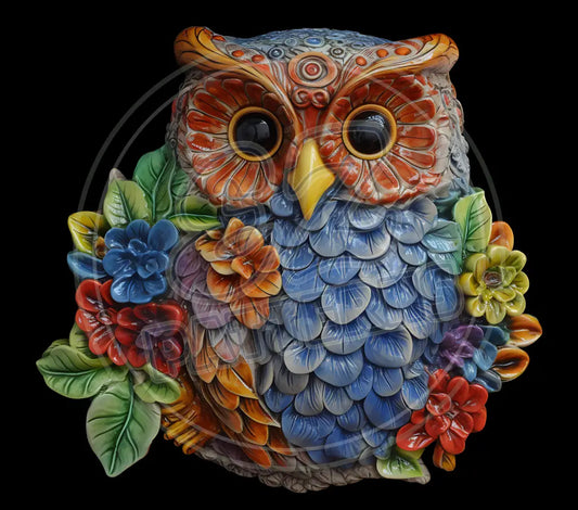 3D Owls 044 Printed Pattern Vinyl