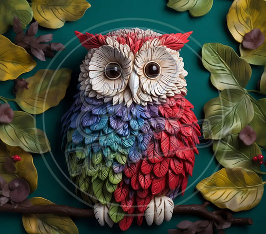 3D Owls 045 Printed Pattern Vinyl