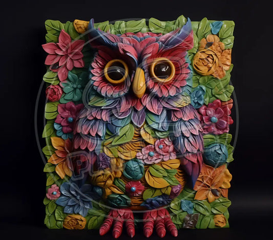 3D Owls 047 Printed Pattern Vinyl
