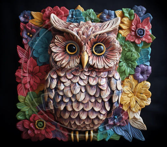 3D Owls 049 Printed Pattern Vinyl