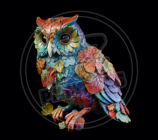 3D Owls 050 Printed Pattern Vinyl