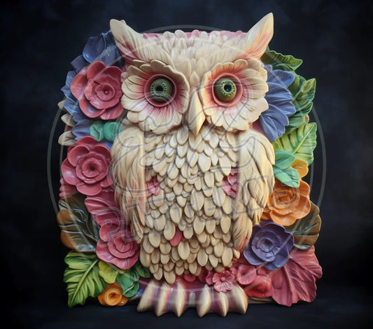3D Owls 052 Printed Pattern Vinyl
