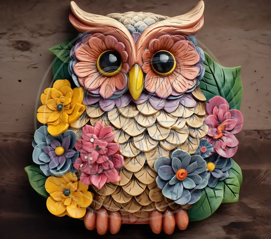 3D Owls 054 Printed Pattern Vinyl
