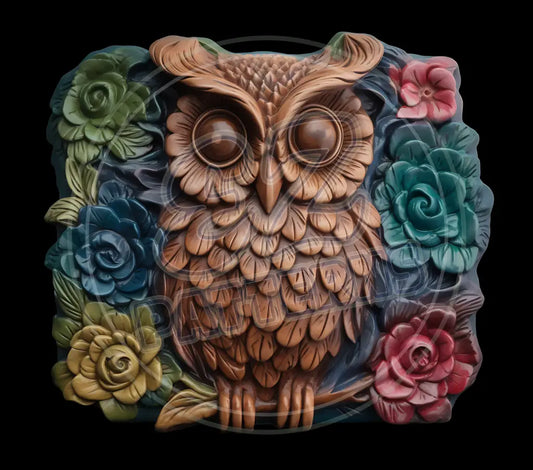 3D Owls 057 Printed Pattern Vinyl