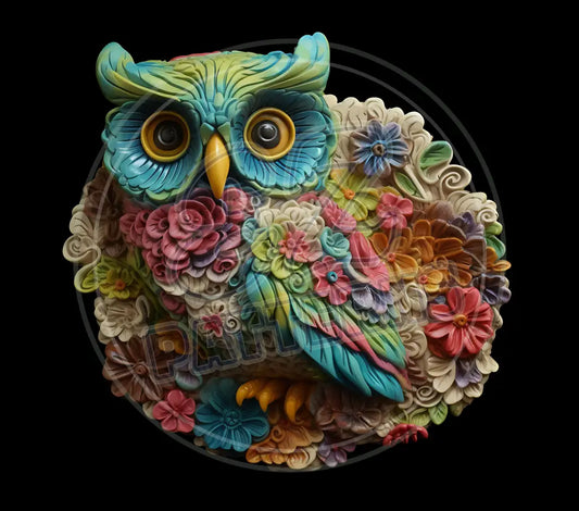 3D Owls 061 Printed Pattern Vinyl
