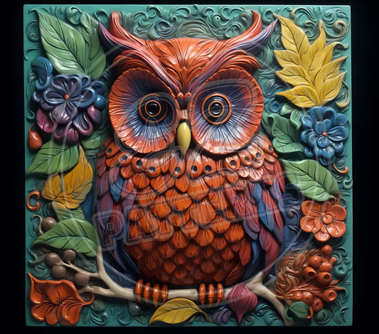 3D Owls 062 Printed Pattern Vinyl