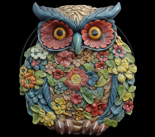 3D Owls 065 Printed Pattern Vinyl