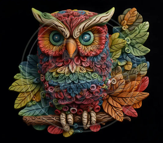 3D Owls 067 Printed Pattern Vinyl