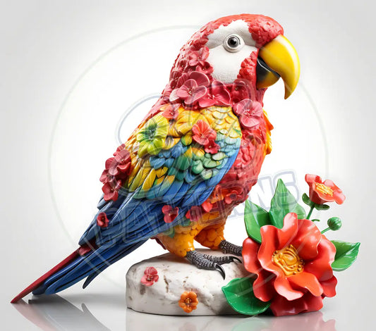 3D Parrots 001 Printed Pattern Vinyl