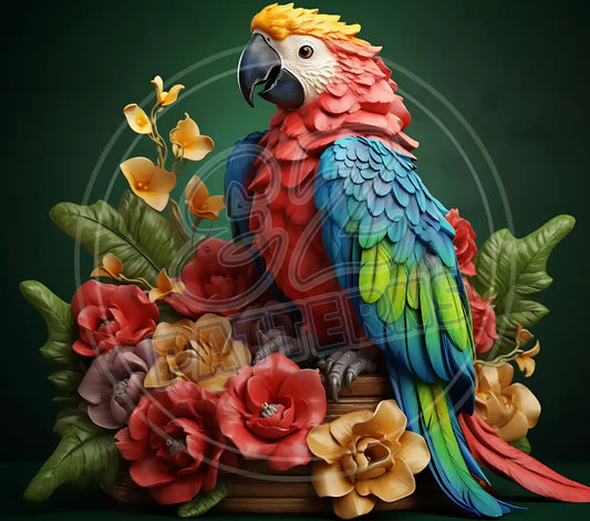 3D Parrots 002 Printed Pattern Vinyl