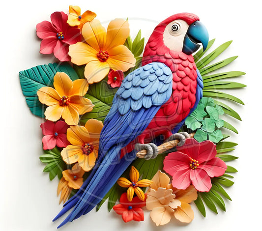 3D Parrots 012 Printed Pattern Vinyl