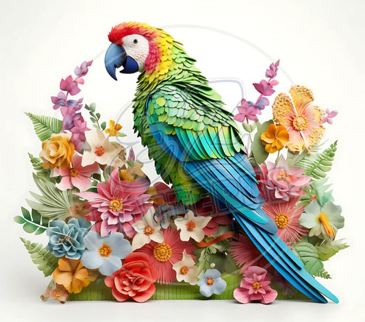 3D Parrots 014 Printed Pattern Vinyl