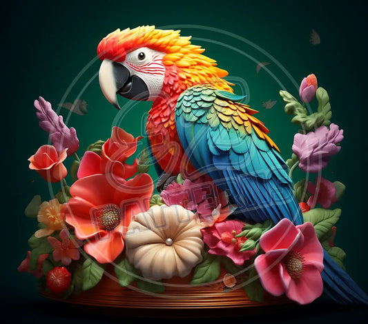 3D Parrots 019 Printed Pattern Vinyl