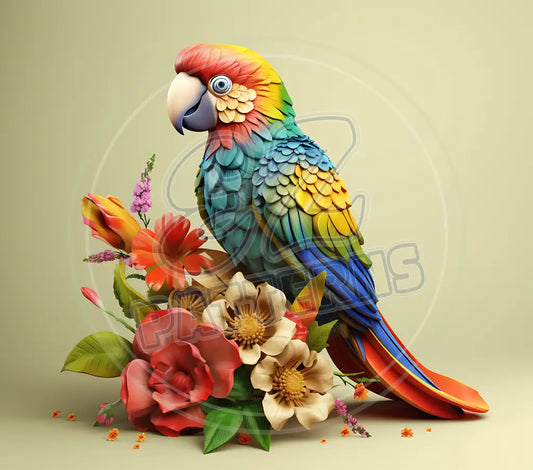 3D Parrots 021 Printed Pattern Vinyl