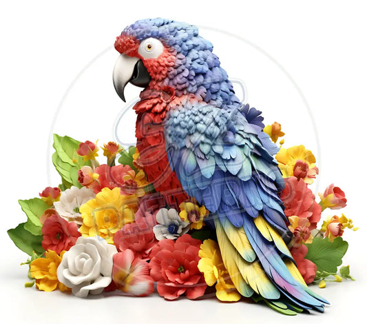 3D Parrots 022 Printed Pattern Vinyl