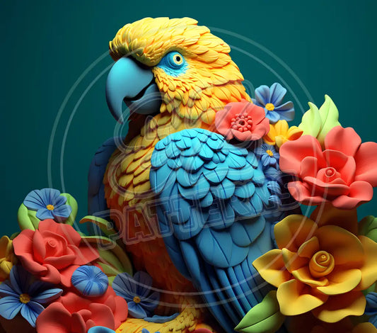 3D Parrots 033 Printed Pattern Vinyl