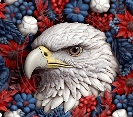 3D Patriotic Eagles 001 Printed Pattern Vinyl