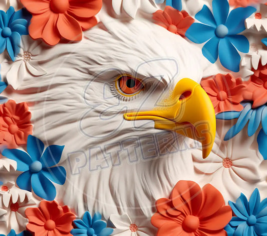 3D Patriotic Eagles 003 Printed Pattern Vinyl
