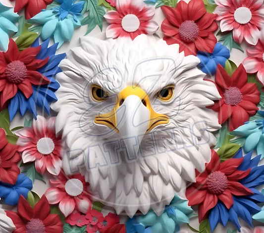 3D Patriotic Eagles 004 Printed Pattern Vinyl