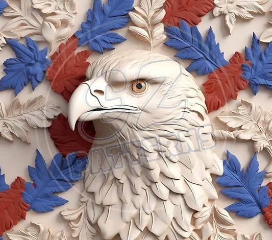 3D Patriotic Eagles 006 Printed Pattern Vinyl