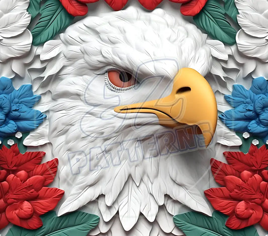 3D Patriotic Eagles 007 Printed Pattern Vinyl