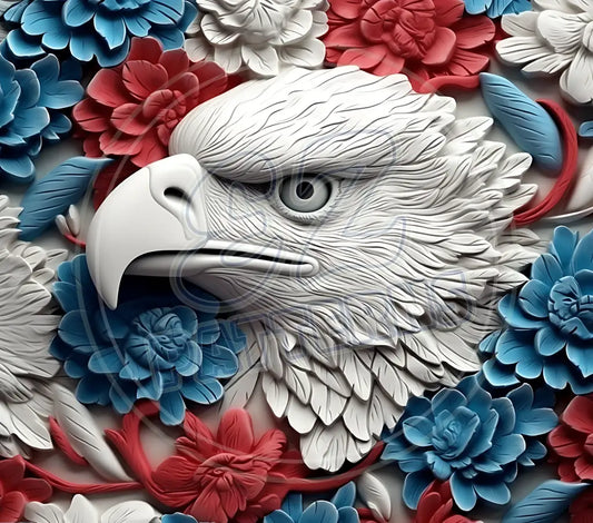 3D Patriotic Eagles 009 Printed Pattern Vinyl