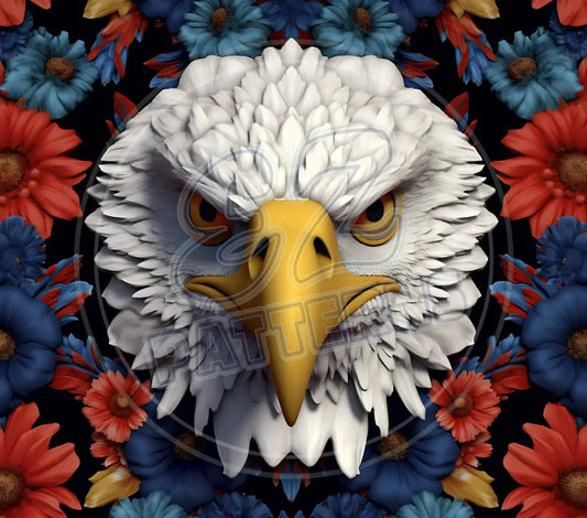 3D Patriotic Eagles 010 Printed Pattern Vinyl