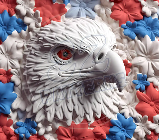 3D Patriotic Eagles 013 Printed Pattern Vinyl