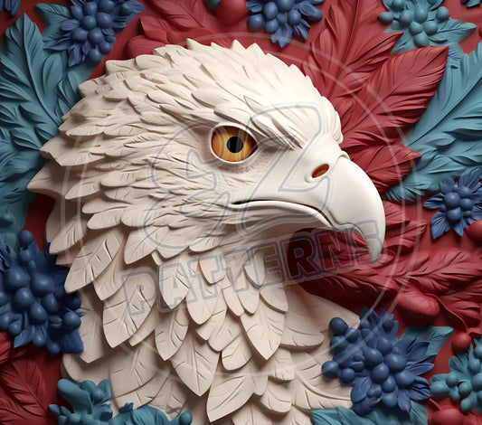 3D Patriotic Eagles 014 Printed Pattern Vinyl