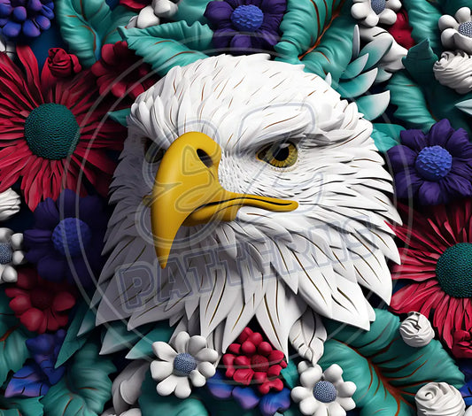 3D Patriotic Eagles 015 Printed Pattern Vinyl