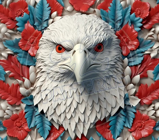 3D Patriotic Eagles 016 Printed Pattern Vinyl