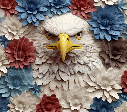 3D Patriotic Eagles 020 Printed Pattern Vinyl