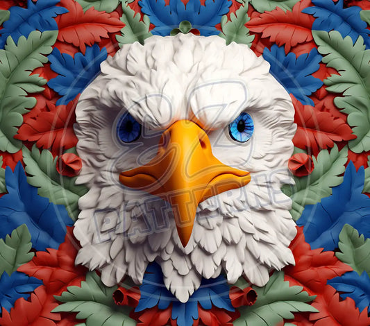 3D Patriotic Eagles 022 Printed Pattern Vinyl