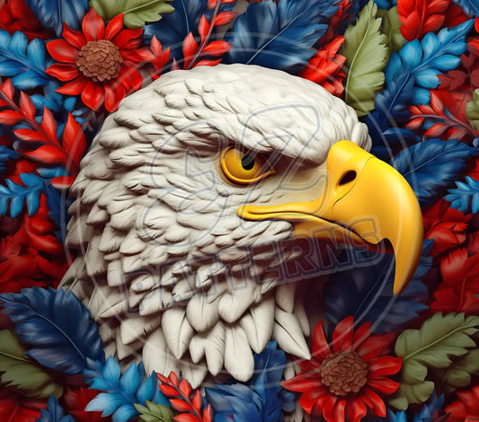 3D Patriotic Eagles 023 Printed Pattern Vinyl