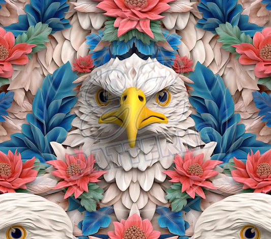 3D Patriotic Eagles 025 Printed Pattern Vinyl