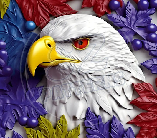 3D Patriotic Eagles 026 Printed Pattern Vinyl