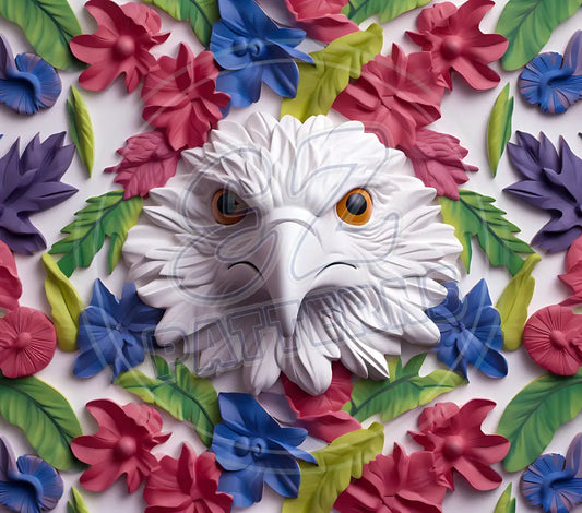 3D Patriotic Eagles 033 Printed Pattern Vinyl
