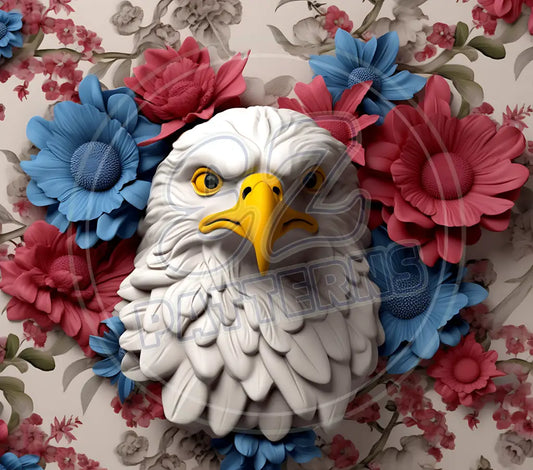 3D Patriotic Eagles 034 Printed Pattern Vinyl