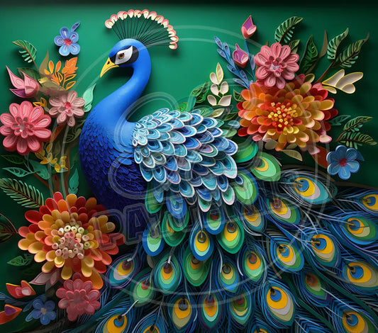 3D Peacocks 001 Printed Pattern Vinyl