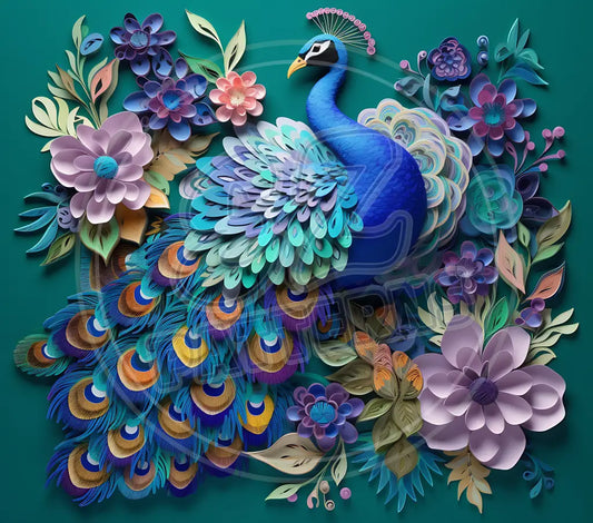 3D Peacocks 002 Printed Pattern Vinyl