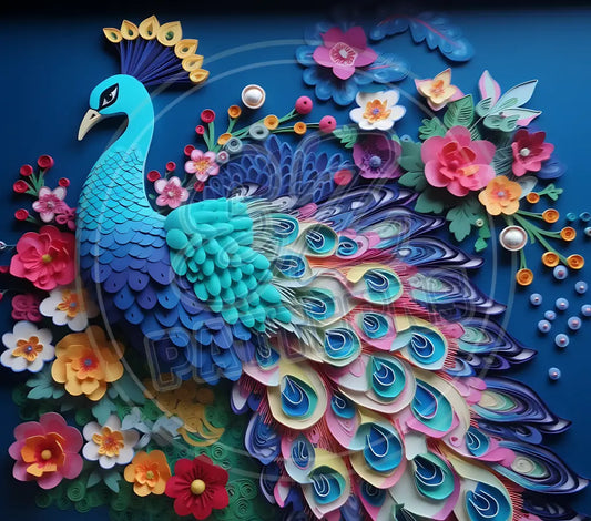 3D Peacocks 007 Printed Pattern Vinyl