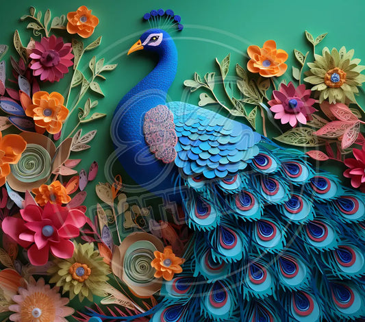 3D Peacocks 015 Printed Pattern Vinyl
