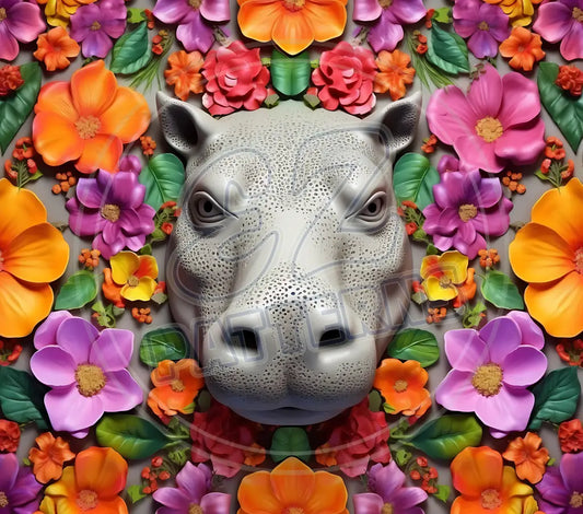 3D Safari Animals 033 Printed Pattern Vinyl