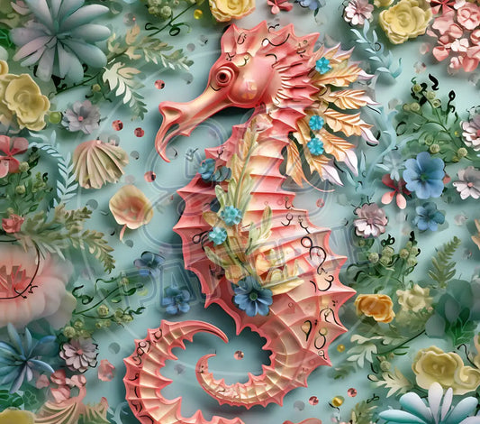 3D Sea Creatures 007 Printed Pattern Vinyl